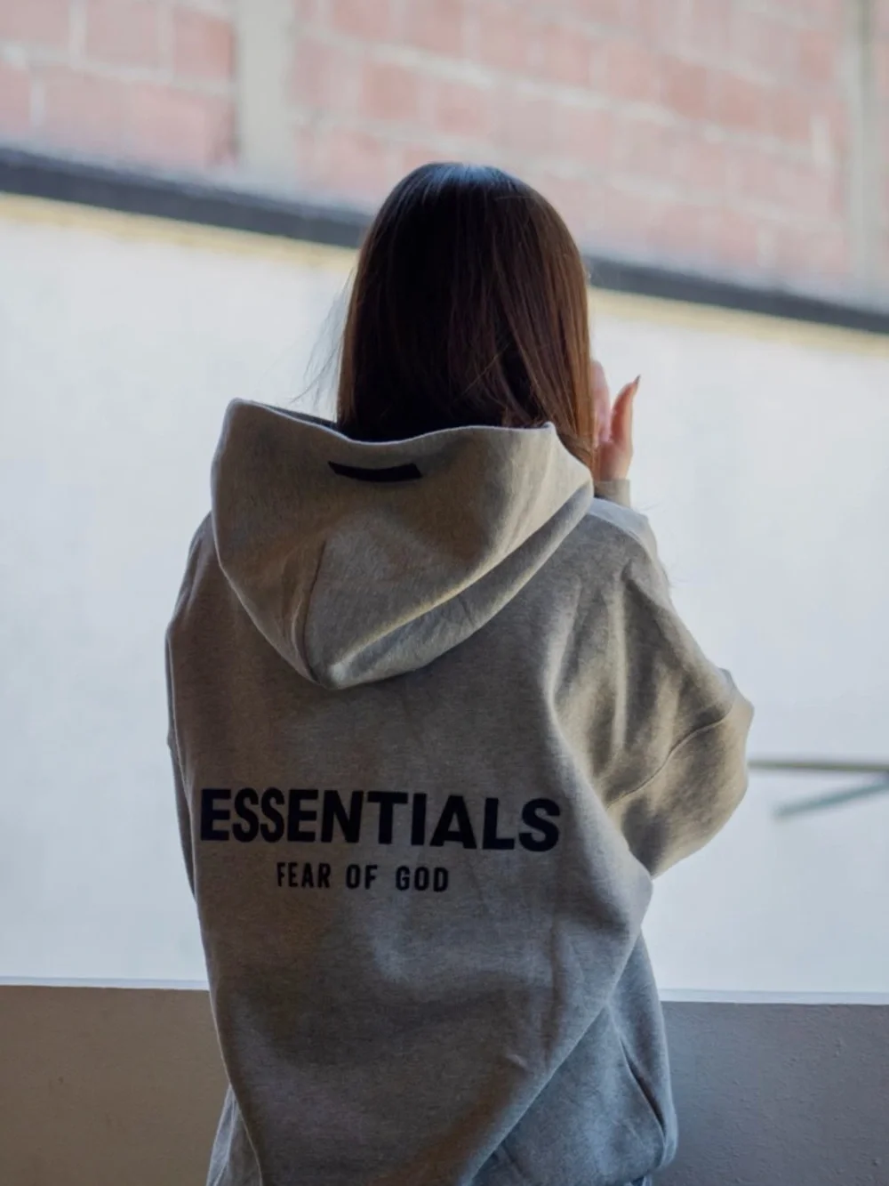 PacSun Essentials Light Gray Hoodie - Picture 2 of 5